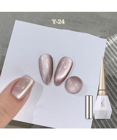 Rolita Gel Polish Rolita Nail Polish Cat Eye Gel Nail Polish Nude Ice-Clear Jade Gel Glitter Crystal Gel Nail Polish with Magnet Crystal Cat Eye Gel Polish Silver (Y-37) - Buy Online on GoSupps.com