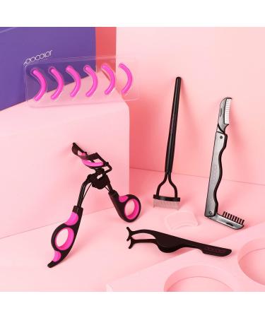 Docolor 4-in-1 Eyelash Curler Kit with 6 Silicone Refill Pads | Professional Extension Tool for Perfect Curled Lashes | No Pinching Face Applicator for All Eye Shapes - Buy Online on GoSupps.com