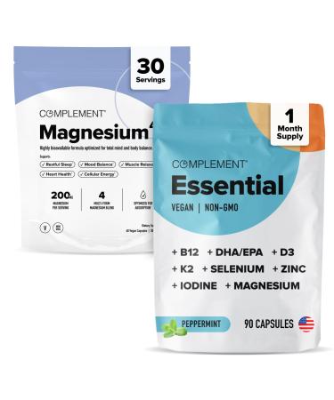 Complement Essential & Magnesium Bundle | Complete Vegan Multivitamin + Stress & Recovery Support