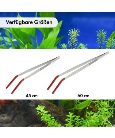Stainless Steel Food Tweezers 45 cm - Angled Rubberized Feeding Aid for Terrariums & Aquariums - from 3.49 - Buy Online on GoSupps.com