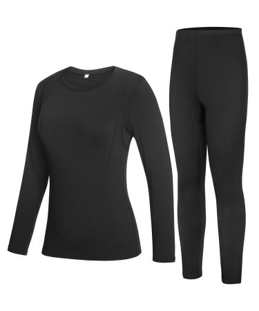 Roadbox thermal underwear set women - warm functional underwear women motorcycle lower part and top long functional underwear ski underwear for winter M black1