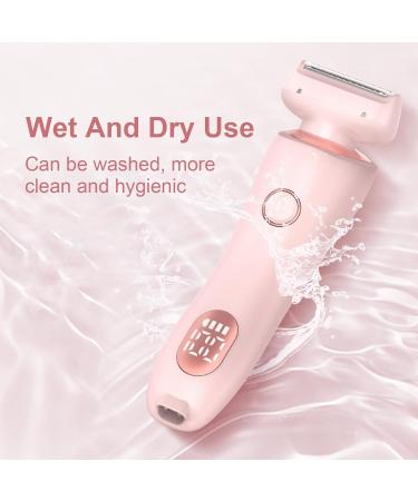 Layhou 2-in-1 Ladies Razor | Waterproof Painless Epilator for Face Bikini & Legs - Pink - Buy Online on GoSupps.com