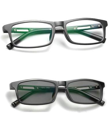 Buy Men's Square Black Frame Photochromic Reading Glasses - Fashion Transition Sunglasses (Black 1.5) - International Shipping Available - Buy Online on GoSupps.com