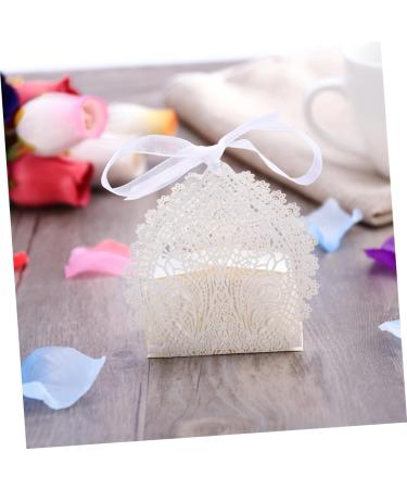 SEWACC 50 Pcs Boxes Candy Containers Wedding Favor Bags Design Vintage Gift Box White 1 count (Pack of 1) White - Buy Online on GoSupps.com