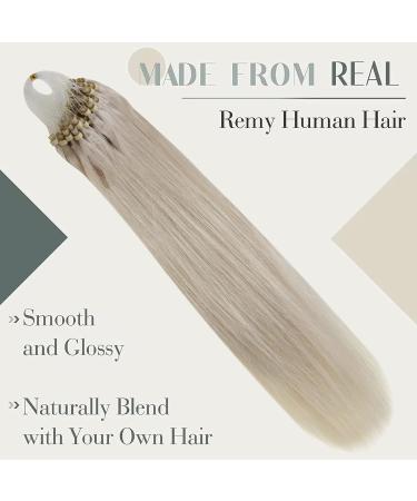 LAAVOO Blond Micro Loop Extensions 1g/S Invisible Remy Hair #60 50g 60cm | Premium Platinblond Microring Extensions - Buy Online on GoSupps.com
