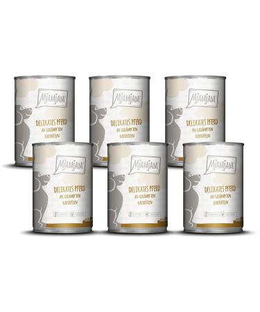 MjAMjAM - Premium Wet Dog Food - Delicate Horse with Steamed Potatoes 6 Pack (6 x 400g) Grain Free with Extra Meat