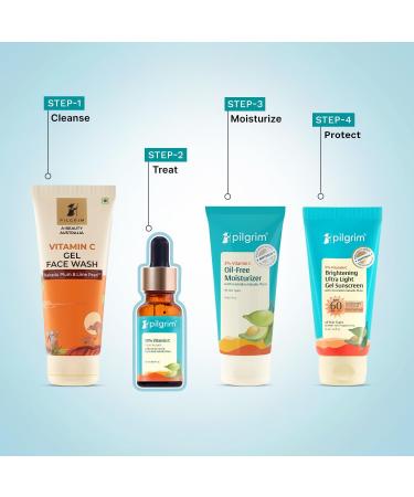 Pilgrim 15% Vitamin C Face Serum Anti Aging Facial Serum with 5% Niacinamide & Kakadu Plum | Reduces Fine Lines Smooths Skin Texture & Improves Radiance | 0.34 Fl Oz (10ml) - Buy Online on GoSupps.com