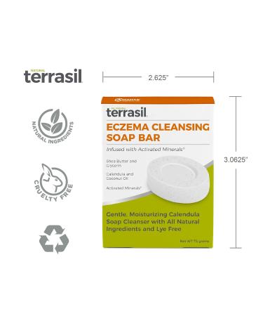 Terrasil Eczema Natural Soap Bar with Calendula - Gentle Body Soap for Adults & Kids 75gm - Buy Online on GoSupps.com