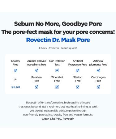 ROVECTIN Dr. Mask Pore for Sebum Control and Pore Treatment - Pack of 5 | 5 Count - Buy Online on GoSupps.com