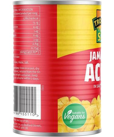 Tropical Sun Jamaican Ackees | 280G | Ackee in Salted Water | No Artificial Colours | No Preservatives | Water and Salt | True fruit of Jamaica | Suitable for Vegan | Jamica Origin (Pack of 4) - Buy Online on GoSupps.com