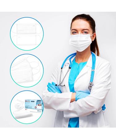 United Canada - ASTM Level 3 Disposable Medical Mask Premium White - MADE IN CANADA L3 Face Mask | Masques M dicaux Jetable 50 Count (Pack of 4) - Buy Online on GoSupps.com