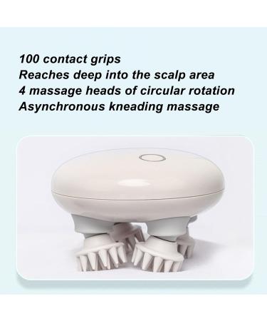 Rechargeable Waterproof Scalp Massager - Dilwe Head Massage Device with 4 Rotating Heads for Plump Hair | International Shipping Available - Buy Online on GoSupps.com