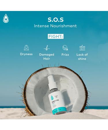 SOS Hair Serum for Frizzy & Damaged Hair | Adds Shine & Volume | All Hair Types | 1 Fl. Oz - Buy Online on GoSupps.com