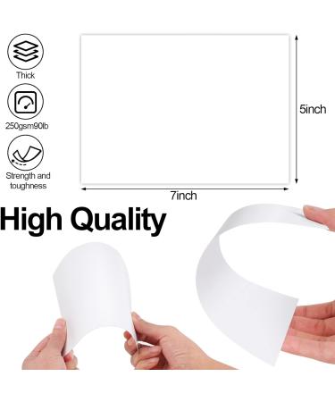 60 Pack 5x7 White Cardstock Paper - 250GSM Heavy Weight | Blank Printing Paper for Invitations, Announcements, Photos - 90 lb Thickness - Buy Online on GoSupps.com