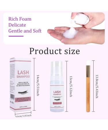 Allbestaye Eyelash Shampoo 50ml - Professional Lash Extension Cleanser & Foaming Remover - Buy Online on GoSupps.com