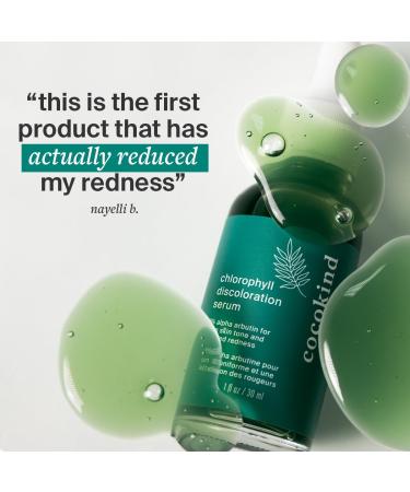 Cocokind Chlorophyll Discoloration Serum Sensitive Skin Friendly Spot Fading Serum to Target Spots Uneven Tone and Redness 1 fl oz - Buy Online on GoSupps.com