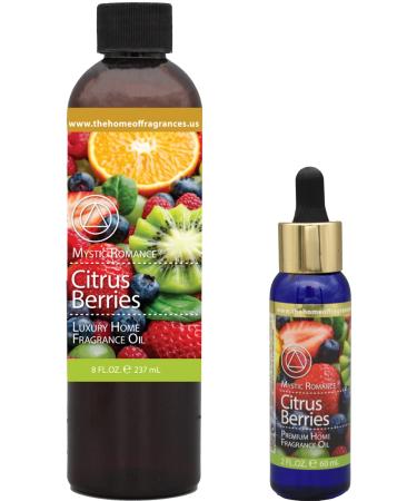 The Home of Fragrances - Set of 2 Bottles of Fragrance Oils - 2oz & 8oz (Citrus Berry)