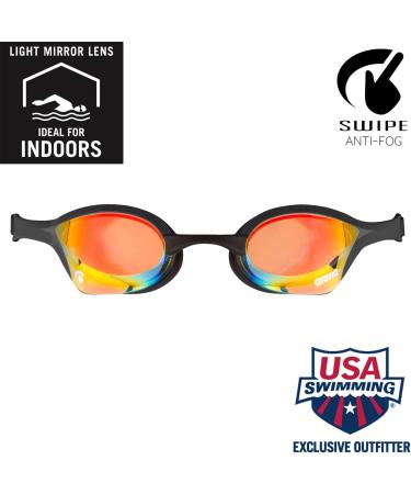 Arena Women's Cobra Ultra Swipe Mr Swimming Goggles - Yellow Copper-Black One Size - International Shipping Available - Buy Online on GoSupps.com