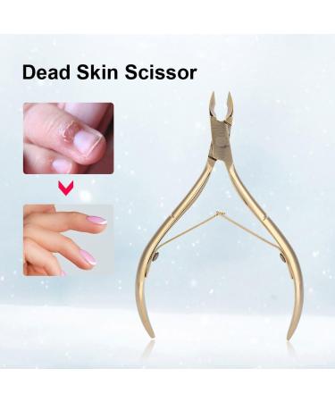 Stainless Steel Nail Cuticle Nipper Clipper Harder Skin Scissor Nail Manicure Tool Gold Flexible Control Toenail Pliers Suitable for Home Nail Salon Use - Buy Online on GoSupps.com