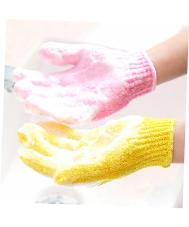 4 Pairs Exfoliating Shower Gloves - Medium Bath Scrub Body Exfoliator for Soft Skin - Buy Online on GoSupps.com