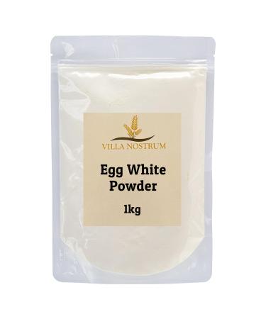 Dried Egg White Protein Powder 1kg - Pasteurized 100% Non-GMO Just One Ingredient - Use in Baking - Make Whipped Egg Whites by Villa Nostrum
