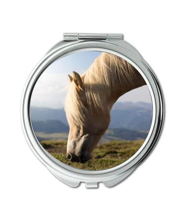 YENDOSTEEN Mirror Compact Mirror animal blue sky close up pocket mirror portable mirror