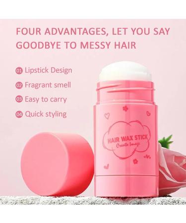 Ninnyi Hair Wax Stick Long Lasting Styling Hair Gel Stick for Fly Away and Edge Frizz(Pink) - Buy Online on GoSupps.com