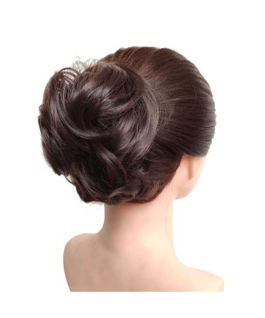 Hair Scrunchies Hair Bun Synthetic Hair Band Donut Messy Elastic Bun Straight Bun Messy Bun Extension Hair Band Elastic Rubber Band Hair Bun Women Hair Bun (Color : Q7-4)