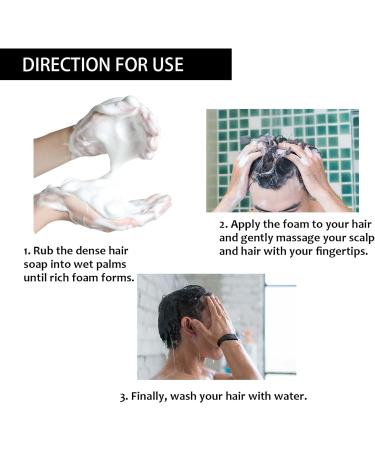 Anti Gray Hair Shampoo Men Gray Hair Reverse Bar Shampoos Reverse Gray Hair Reverse Bar Castor Oil for Gray Hair Coverage Hair Darkening Grey Reducing (1pc) - Buy Online on GoSupps.com