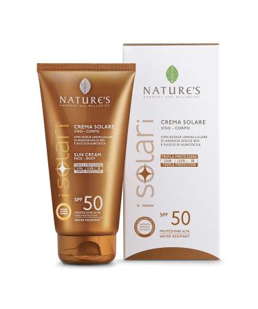 Nature's Nature's - iSolari SPF 50 sunscreen face and body sun protection moisturizing and nourishing cream water-resistant 75 ml travel size