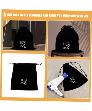 NOLITOY 4pcs Flannel Hair Dryer Bag Hair Dryer Travel Bag Hair Dryer Storage Bag for Hair Dryer Hair Dryer Bag for Travel Curling Iron Travel Bag Travel Drawstring Bag Makeup Brush Bag 26.00X23.00X0.50CMx4pcs Blackx4pcs - Buy Online on GoSupps.com