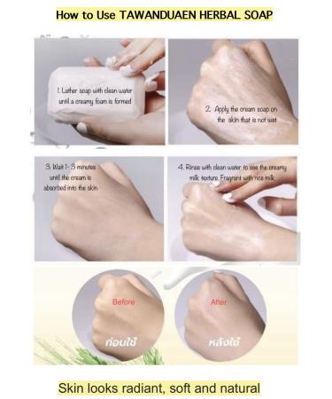 TAWANDUEAN Rice Milk Soap - Clear & Soft Skin Reduce Dark Spots & Redness Gentle Pimple Removal | 3.52 Oz (100g) - Pack of 1 - International Shipping Available - Buy Online on GoSupps.com