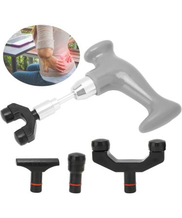 Verdant Touch Hand Massager - T-Shape Deep Tissue Massage Gun for Pain Relief & Physiotherapy | Gray Muscle Massage Tool for Legs & Arms - Buy Online on GoSupps.com