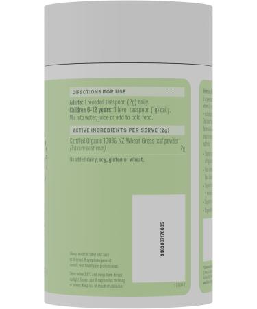  Lifestream Lifestream Certified Organic Wheat Grass Powder Green Alkalinizing Rich in Vitamins Minerals & Chlorophyll for Detox & Energy Support Vegan 100g - Buy Online on GoSupps.com