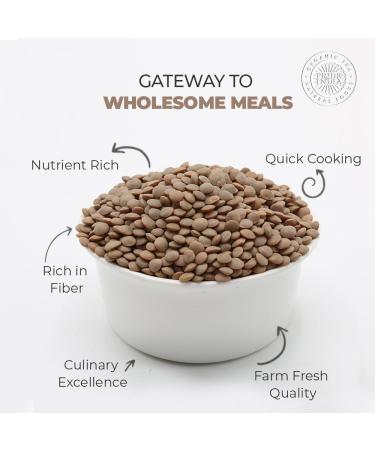 Indian Whole Brown Crimson Lentils by Pride of India Whole Masoor Dal Fiber & Protein Rich Lentils -Superfoods Desiccant Free - Masoor Dal Jar of 3 Pound (48 oz) - Buy Online on GoSupps.com