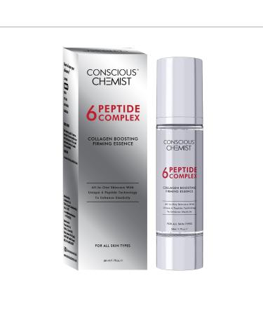 Conscious Chemist 6 Peptide Face Serum | Collagen Boosting Firming Essence with Niacinamide & Hyaluronic Acid | Anti-Aging Serum for Men & Women - Buy Online on GoSupps.com