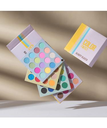 BestLand 4-in-1 Color Board Eyeshadow Palette - Glitter, Metallic, Matte, Shimmer | Highly Pigmented and Easy to Blend | Natural Ultra Eye Shadow Powder (Color Twist) - Buy Online on GoSupps.com