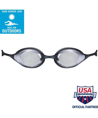 ARENA Men's Cobra Swipe Mirror Swimming Goggles - One Size Silver-Black | International Shipping Available - Buy Online on GoSupps.com