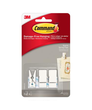 Command Strips 146587 Spring  3 Clips/4 Strips  Clear 3 Clips/4 Strips Clear