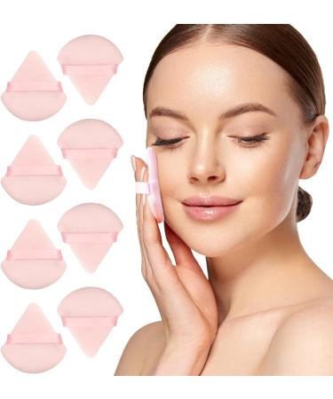 8 Pieces Pink Powder Puff Triangle Face Makeup Cotton Sponge for Loose Powder Soft Body Cosmetic Foundation Contouring Powder Wet Dry Makeup Tools 2.75 x 2.55 inches (Pink Triangle) - Buy Online on GoSupps.com