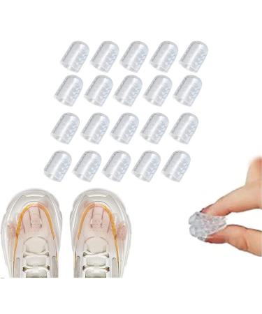 Silicone Anti-Friction Toe Protectors Toe Guards for Feet Clear Breathable Silicone Toe Caps Toe Sleeve Protectors for Ingrown Toenails Corns Calluses Blisters (20Pcs)