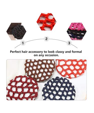 Mobestech 14Pcs Mesh Crochet Hair Nets for Women - Knit Snood Hats for Short Hair - Hairnet Snoods Cover Accessories (Random Color) - Buy Online on GoSupps.com