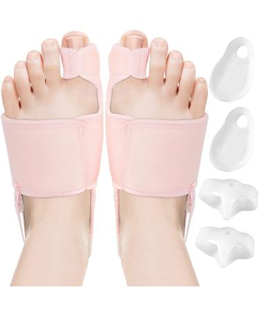 Bunion Corrector for Women - Orthopedic Bunion Splint for Hallux Valgus Relief, Toe Straightening, Day/Night Wear - Pink - Buy Online on GoSupps.com