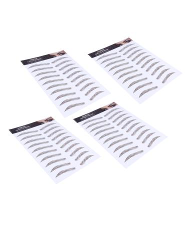 SOESFOUFU Authentic Eyebrows 4pcs Eyebrow Stickers Waterproof Stickers Semi Permanent Eyebrows Eyebrow Stencils 4d Modify Mold