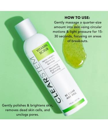 Clearstem VitaminScrub | Antioxidant Infused Exfoliating Scrub with Vitamin C | 7 oz | Face & Body Scrub - Buy Online on GoSupps.com