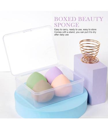 AUAUY Makeup Sponges Blender Set 4 Pcs Professional Beauty Sponge Foundation Blending Blender with 1 Sponge Holder Pink Makeup Sponges for Cream Liquid and Powder 4pcs Peach Type - Buy Online on GoSupps.com