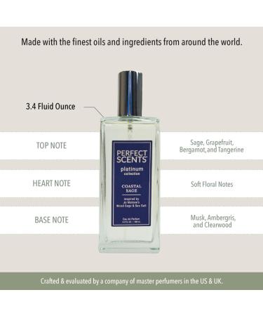 Perfect Scents Fragrances | Inspired by Jo Malone s Wood Sage & Sea Salt | Platinum Collection | Coastal Sage | Unisex Eau de Parfum | Paraben & Phthalate Free | Never Tested on Animals | 3.4 Fl Oz Jo Malone's Wood Sage & Sea Salt - Buy Online on GoSupps.com