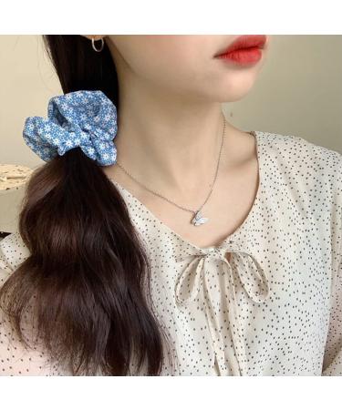 10 Piece Elastic Hair Ties - Soft Blue Scrunchies for Thick & Thin Hair - Elegant Spurless Horseshockers & Hair Jewelry - Buy Online on GoSupps.com