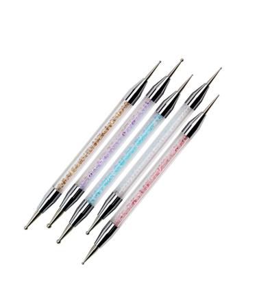 5 Pcs Sets Nail Art Brush Tool Embossing Pen Double Ended Pens Creative Manicure Nails