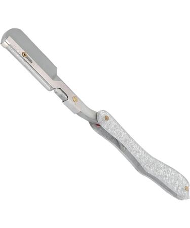 Razor Manual Beard Shaver with No Peeled Lacquer Crystal Plate Handle - Silver Barbershop Quality - Buy Online on GoSupps.com